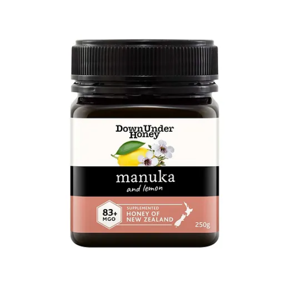 Down Under Honey MGO 83+ Manuka And Lemon 250g - Shams Shopping Centre Down Under  