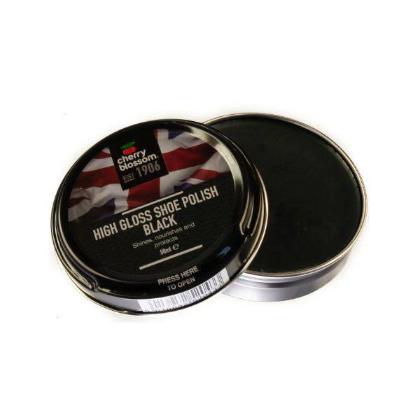 Cherry Blossom Black High Gloss Shoe Polish 50ml - Shams Shopping Centre Cherry Blossom  