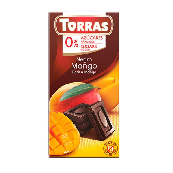 Torras Zero Sugar Dark & Mango Bar 75g - Shams Shopping Centre Torras  