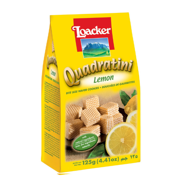 Loacker Quadratini Lemon Wafer 125g - Shams Shopping Centre Loacker  