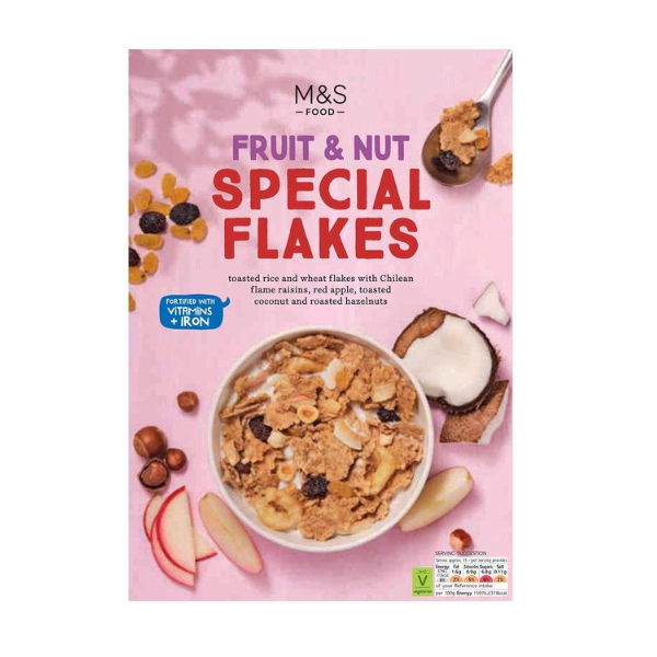 M&S Fruit & Fibre Special Flakes 450g - Shams Shopping Centre Marks & Spencer  