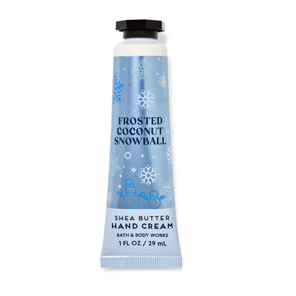 BBW Frosted Coocnut Snowball Hand Cream 29ml - Shams Shopping Centre Bath & Body Works  
