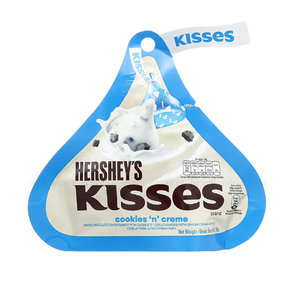 Hersheys Kisses Cookies N Creme Chocolate 36g - Shams Shopping Centre Hersheys  