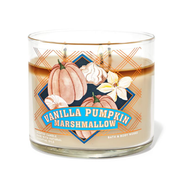 BBW Vanilla Pumpkin Marshmallow 3 Wick Candle 411g
