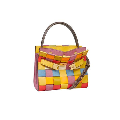 Tory Burch Le Radziwill Woven Petite Double Bag (SIU) - Shams Shopping Centre Tory Burch  