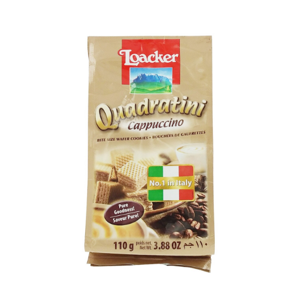 Loacker Quadratini Cappuccino Wafer 110g - Shams Shopping Centre Loacker  