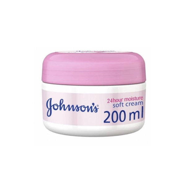 Johnson's 24hour Moisture Soft Cream 200ml - Shams Shopping Centre Johnsons  