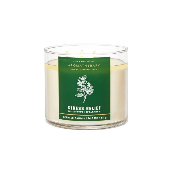 BBW Aromatherapy Stress Relief 3 Wick Scented Candle 411g