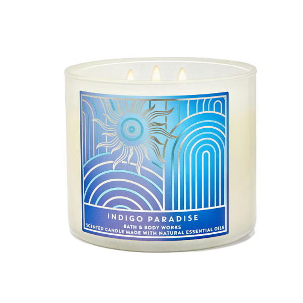 BBW Indigo Paradise Scented Candle 411g - Shams Shopping Centre Bath & Body Works  