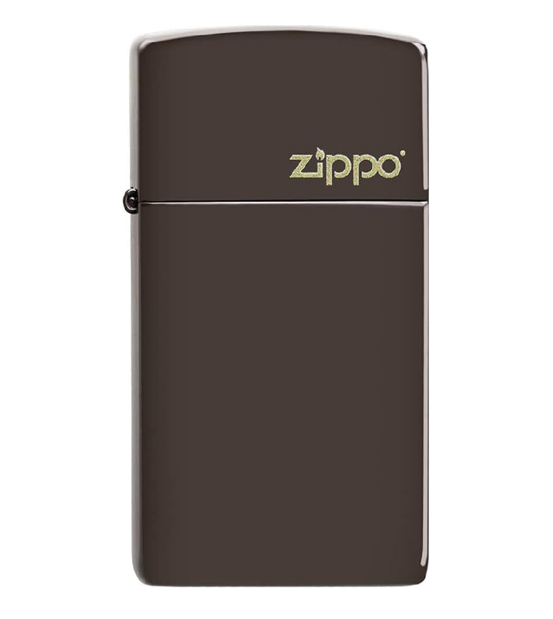Zippo 49266Zl 49266 Slim Brown Zippo Logo