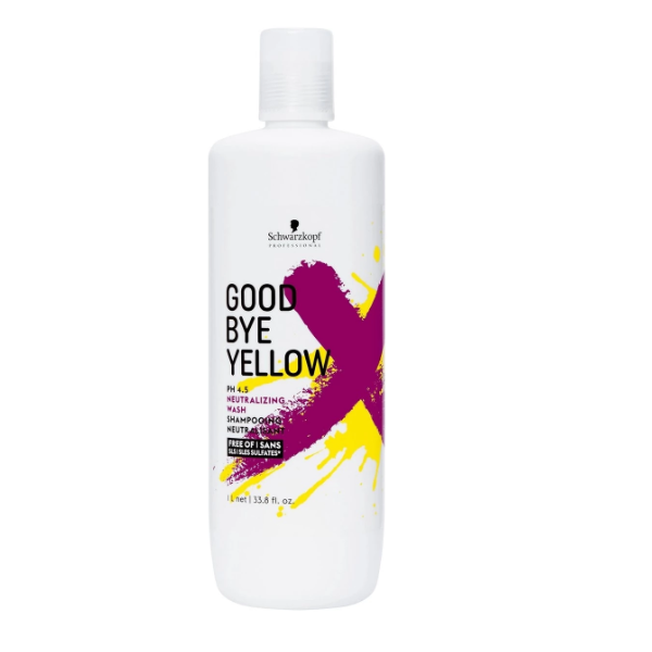 Schwarzkopf Goodbye Yellow Neutralizing Wash Shampoo 1Ltr