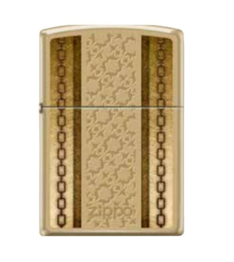 Zippo 254B 401062 Brass Chain And Pa