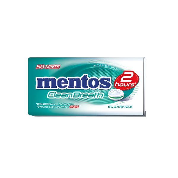 Mentos 2 Hours Clean Breath Metal Candy Intensive Mint 35g - Shams Shopping Centre Mentos  