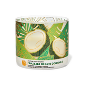 BBW White Barn Waikiki Beach Coconut 3 Wick Scented Candle 411g - Shams Shopping Centre Bath & Body Works  
