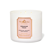 BBW Geranium Fields White Barn Scented Candle 411g - Shams Shopping Centre Bath & Body Works  