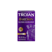 Trojan Studded BareSkin Premium Lube Condoms 10pcs - Shams Shopping Centre Trojan  