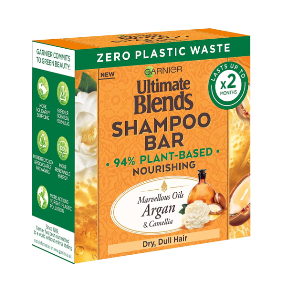Garnier Ultimate Blends Nourishing Argan & Camellia Shampoo Bar 60g - Shams Shopping Centre Garnier  