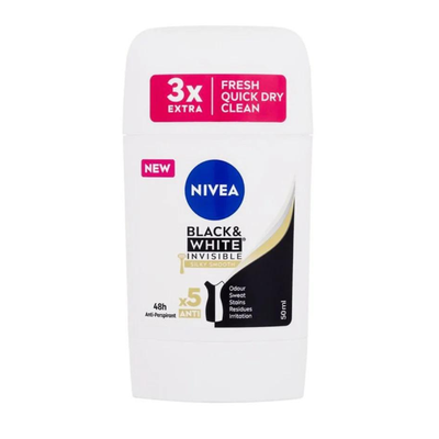 Nivea Women Black & White Invisible Silky Smooth Deo Stick 50ml - Shams Shopping Centre Nivea  