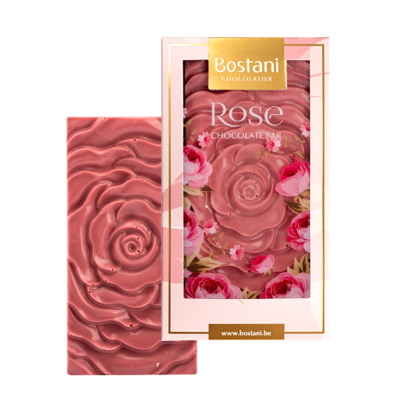 Bostani Rose Shaped White Chocolate with Rasberry 100g - Shams Shopping Centre Bostani  
