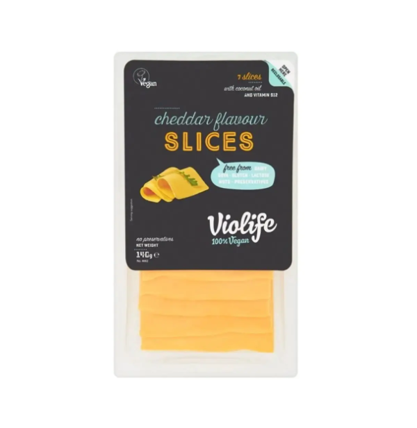 Violife Cream Cheddar Flavour Slices 140g - Shams Shopping Centre Violife  