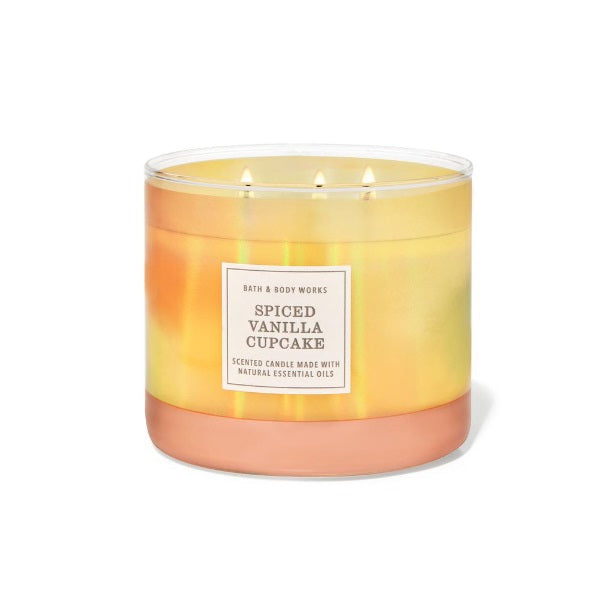 BBW Spiced Vanilla Capcake 3 Wick Scented Candle 411g - Shams Shopping Centre Bath & Body Works  