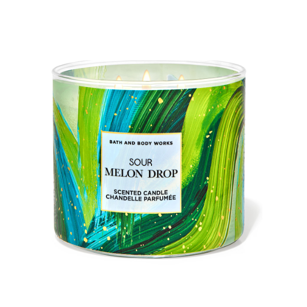 BBW Sour Melon Drop 3 Wick Scented Candle 411g - Shams Shopping Centre Bath & Body Works  