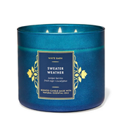 BBW White Barn Sweater Weather 3 Wick Candle 411g - Shams Shopping Centre Bath & Body Works  