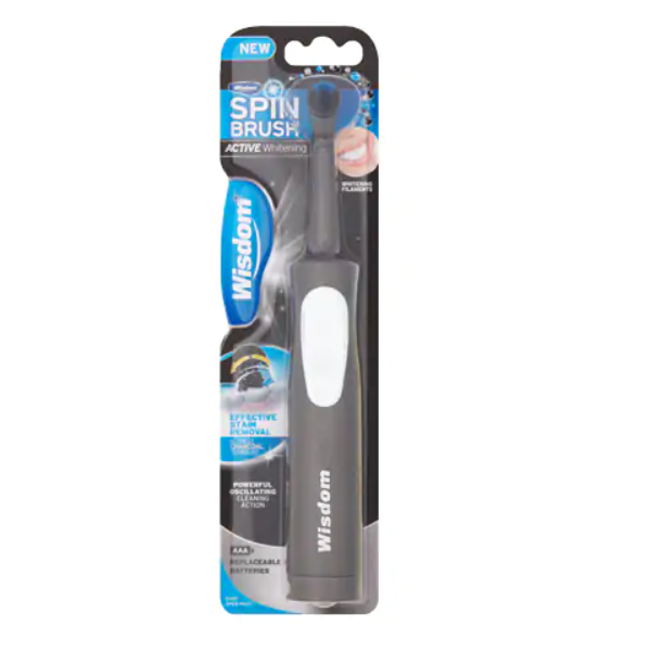 Wisdom Whitening Spin Charcoal Electric Toothbrush - Shams Shopping Centre Wisdom  