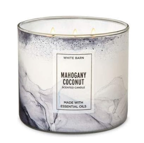 BBW Mahogany Coconut Scented Candle 411g - Shams Shopping Centre Bath & Body Works  