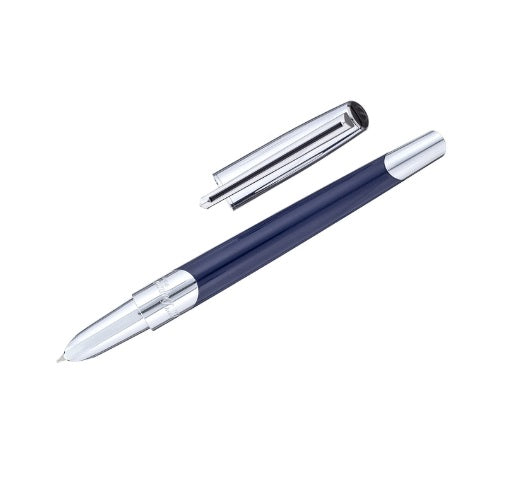 ST Dupont W1 Defi Mill FP Silver/Blue Navy 400736 - Shams Shopping Centre ST Dupont  