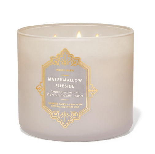 BBW White Barn Marshmallow Fireside Scented Candle 411g - Shams Shopping Centre Bath & Body Works  