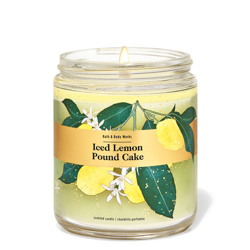 BBW Iced Lemon Pound Cake Scented 1 Wick Candle