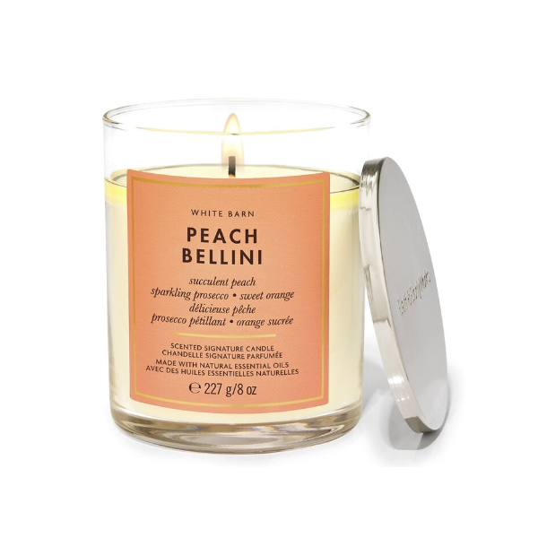 BBW Pech Bellini Scented 1 Wick Candle - Shams Shopping Centre Bath & Body Works  