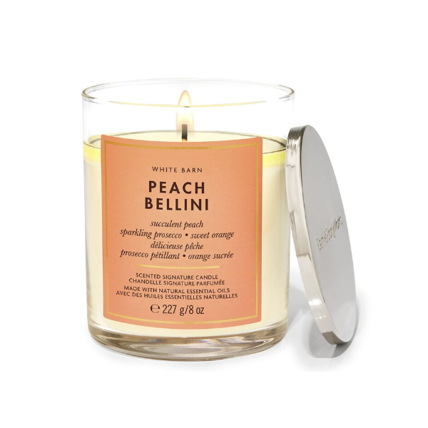 BBW Pech Bellini Scented 1 Wick Candle
