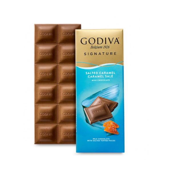 Godiva Signature Salted Caramel Milk Chocolate Bar 90g