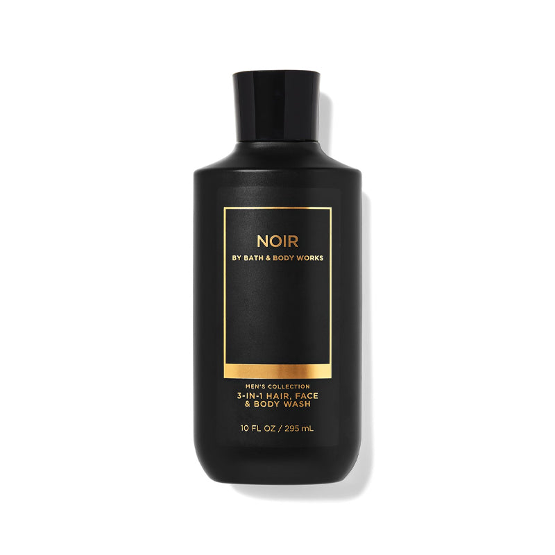 BBW Noir Men's 3 In 1 Hair, Face & Body Wash 295ml - Shams Shopping Centre Bath & Body Works  