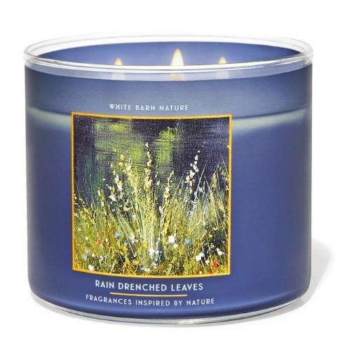 BBW White Barn Rain Drencehd Leaves Scented Candle 411g - Shams Shopping Centre Bath & Body Works  