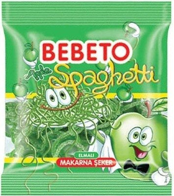 Bebeto Spaghetti Sour Apple Candy 70g