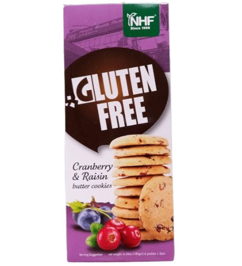 Nutri Baker Gluten Free Cranberry & Raisin Butter Cookies 180g