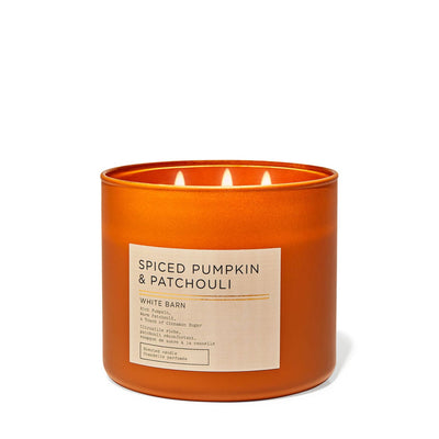 BBW White Barn Spiced Pumpkin & Patchouli Scented Candle - Shams Shopping Centre Bath & Body Works  