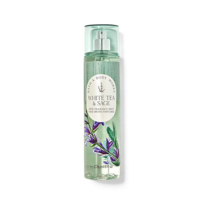 BBW White Tea & Sage Fine Fragrance Body Mist 236ml - Shams Shopping Centre Bath & Body Works  