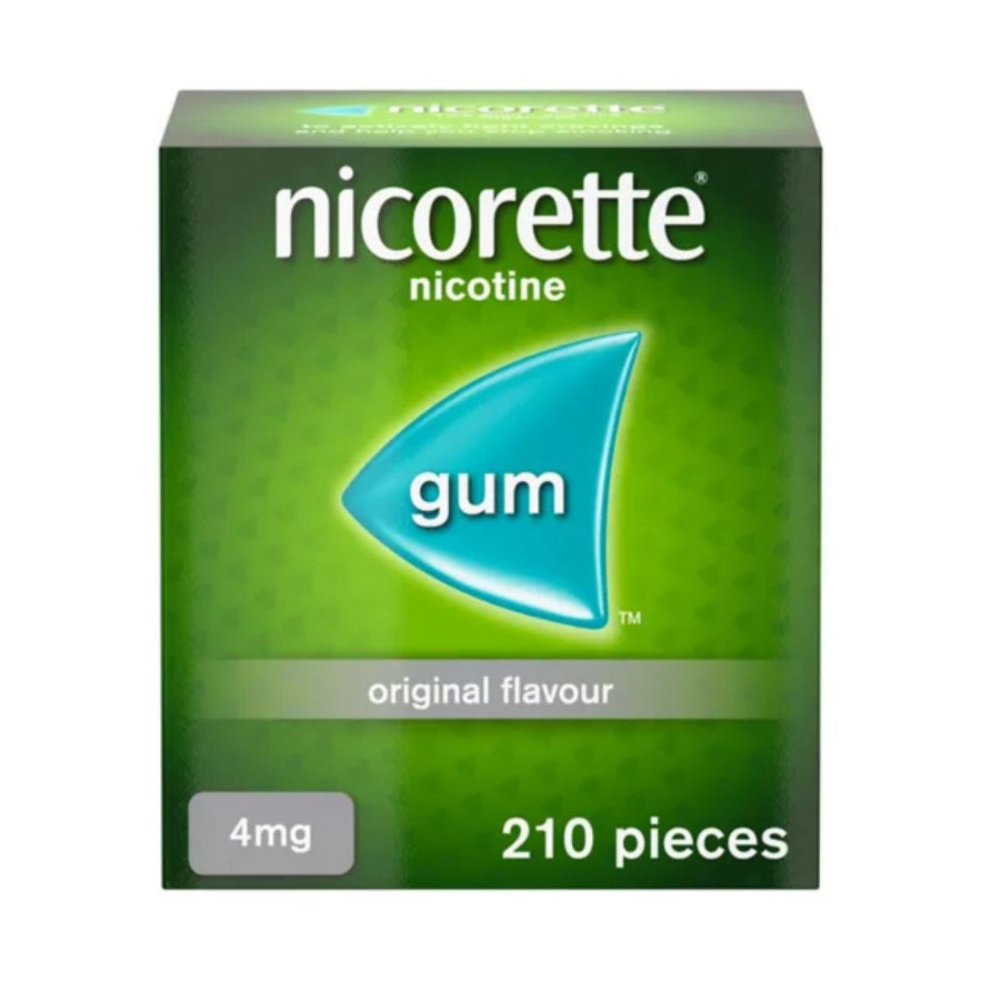 Nicorette Original Flavour 4mg Gum 210p - Shams Shopping Centre Nicorette  