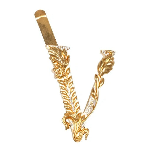 Versace Hairpin Gold Big V (Y) - Shams Shopping Centre Versace  