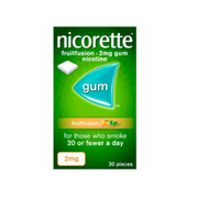 Nicorette FrutiFusion 2mg Gum 30pcs - Shams Shopping Centre Nicorette  