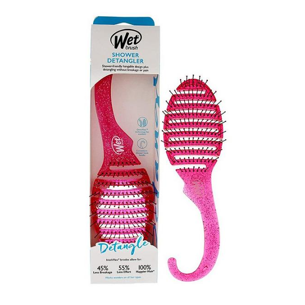 WB Shower Detangler- Pink Glitter