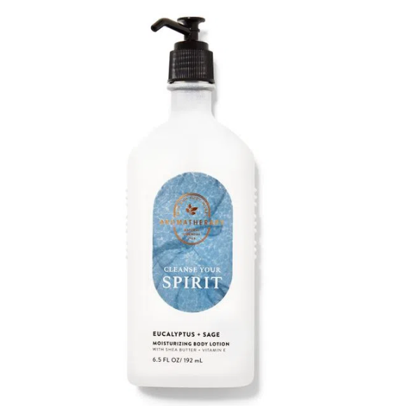 BBW Aromatherapy Eucalyptus +Sage Cleans Your Spirit Body Lotion 192ml - Shams Shopping Centre Bath & Body Works  