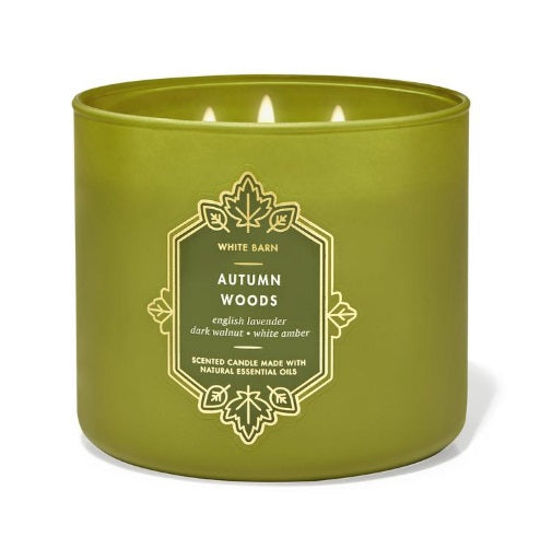 BBW White Barn Autumn Woods Scneted Candle 411g - Shams Shopping Centre Bath & Body Works  