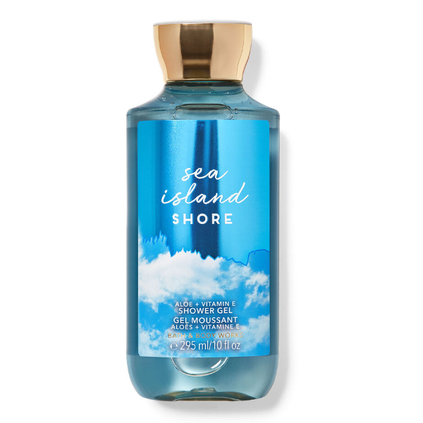 BBW Sea Island Shore Aloe + Vitamin E Shower Gel Mousaant 295ml - Shams Shopping Centre Bath & Body Works  