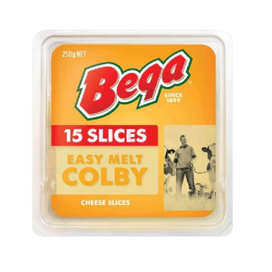 Bega Easy Melt Colby Cheese Slices 250g - Shams Shopping Centre Bega Strong & Bity  