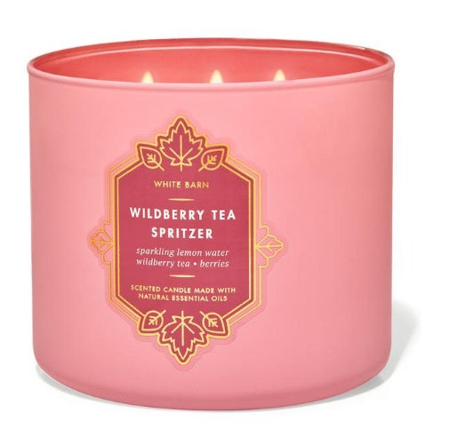 BBW White Barn Wildberry Tea Spritzer Scented Candle 411g - Shams Shopping Centre Bath & Body Works  